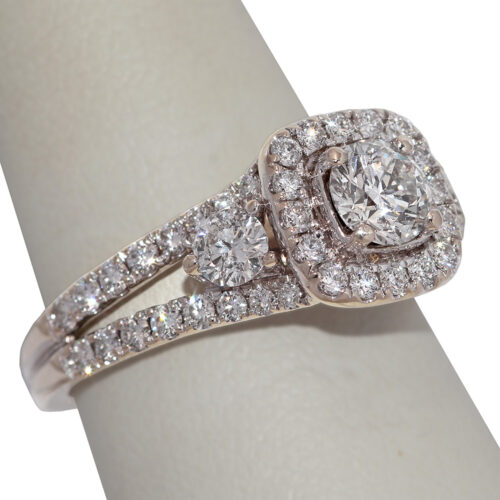 14k white gold diamond engagement ring