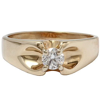 laden Verduisteren Dag 14k yellow gold gent diamond solitaire ring - National Pawn & Jewelry