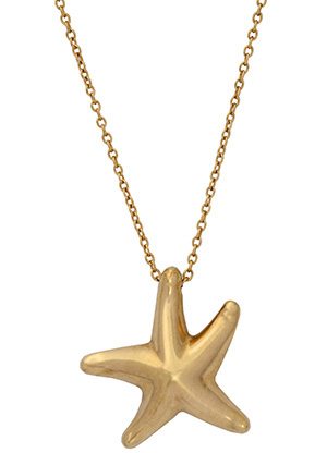 tiffany starfish necklace gold